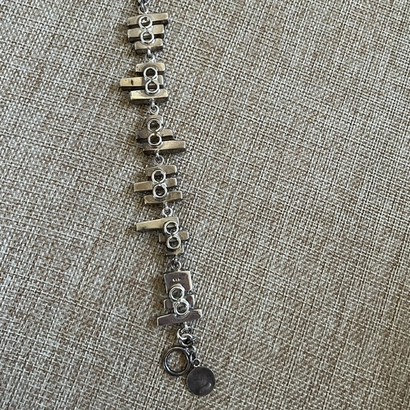 Vintage Sterling Silver Designer Multi Stone Bracelet Taxco Mexico. - Picture 6 of 10